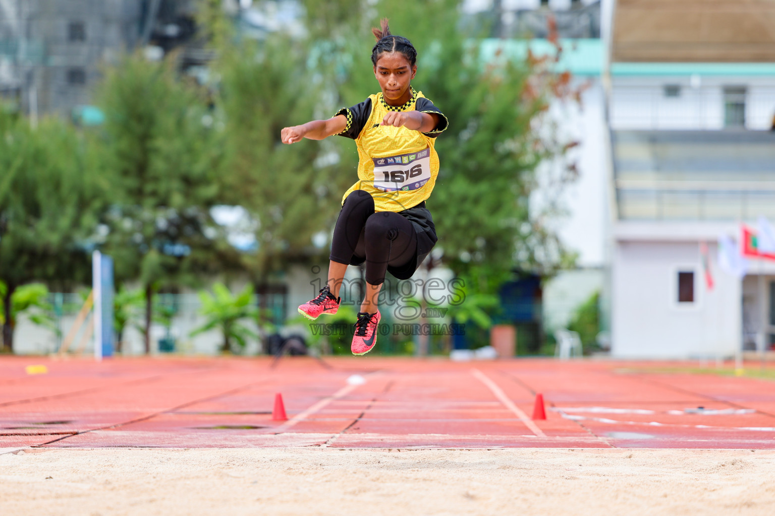 Day 1 of MWSC Interschool Athletics Championships 2024 held in Hulhumale Running Track, Hulhumale, Maldives on Saturday, 9th November 2024. 
Photos by: Ismail Thoriq, Hassan Simah / Images.mv