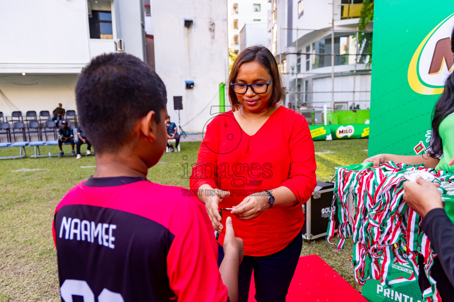 Day 4 of MILO Academy Championship 2024 - U12 was held at Henveiru Grounds in Male', Maldives on Sunday, 7th July 2024. Photos: Nausham Waheed / images.mv