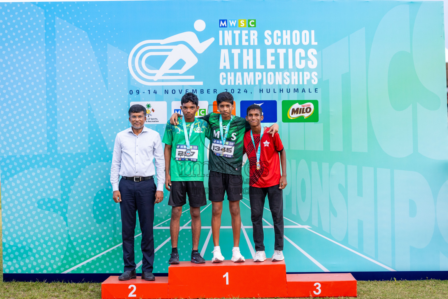 Day 5 of MWSC Interschool Athletics Championships 2024 held in Hulhumale Running Track, Hulhumale, Maldives on Wednesday, 13th November 2024. Photos by: Ismail Thoriq / Images.mv