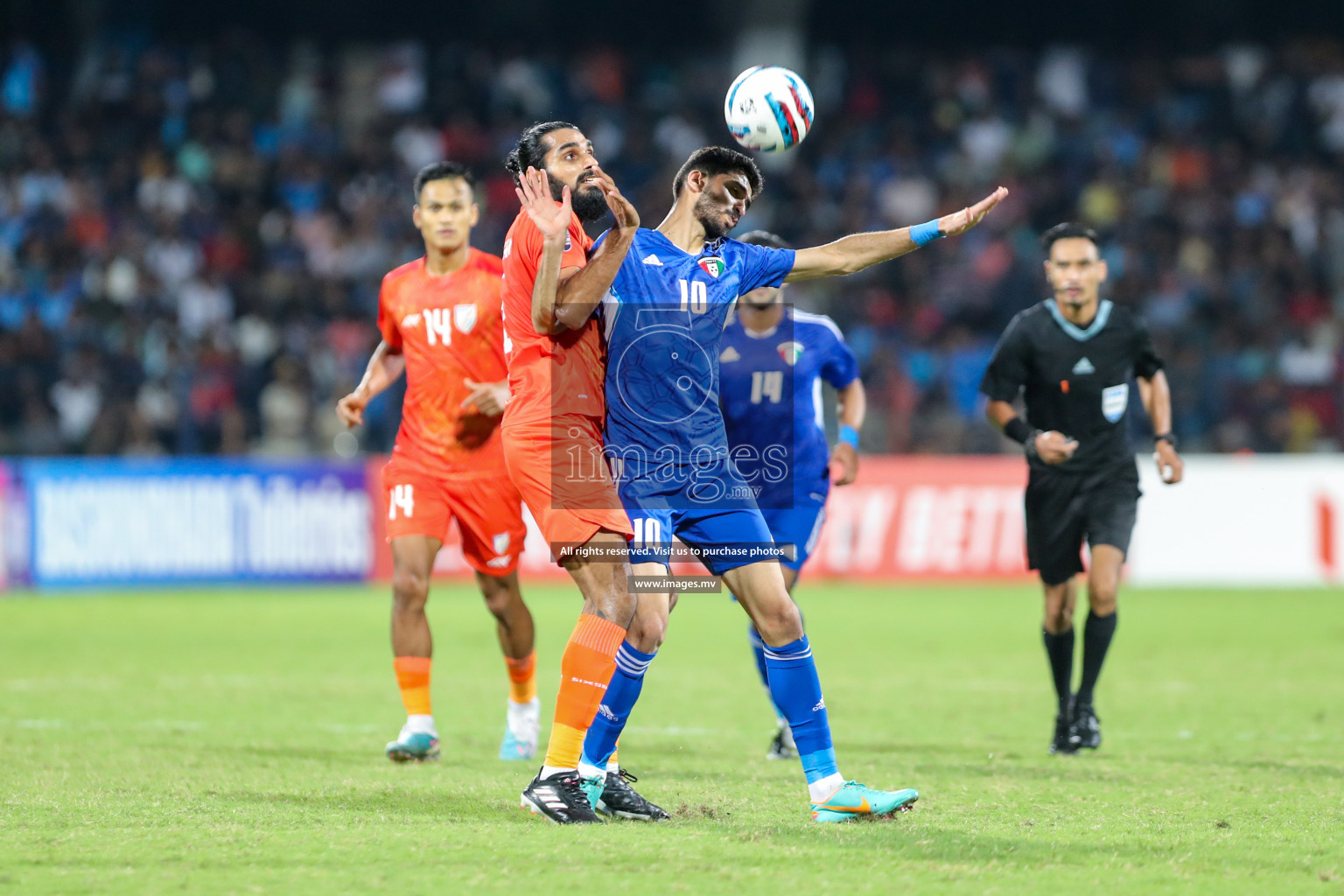 Kuwait vs India in the Final of SAFF Championship 2023 held in Sree Kanteerava Stadium, Bengaluru, India, on Tuesday, 4th July 2023. Photos: Nausham Waheed, Hassan Simah / images.mv