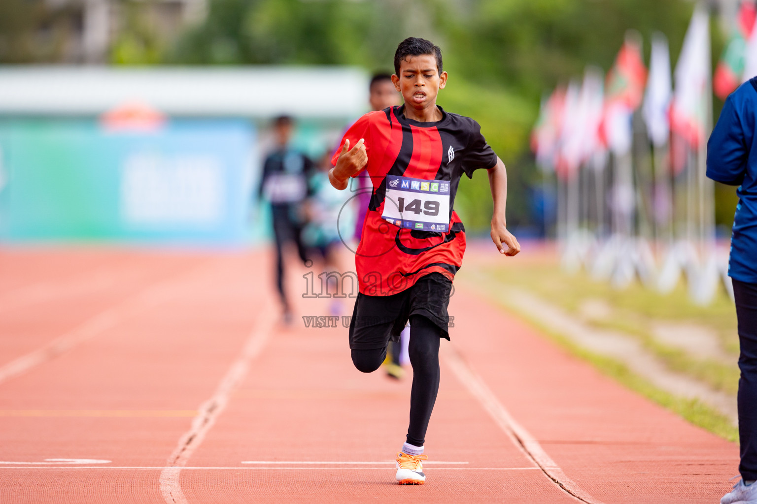 Day 3 of MWSC Interschool Athletics Championships 2024 held in Hulhumale Running Track, Hulhumale, Maldives on Monday, 11th November 2024. 
Photos by: Hassan Simah / Images.mv