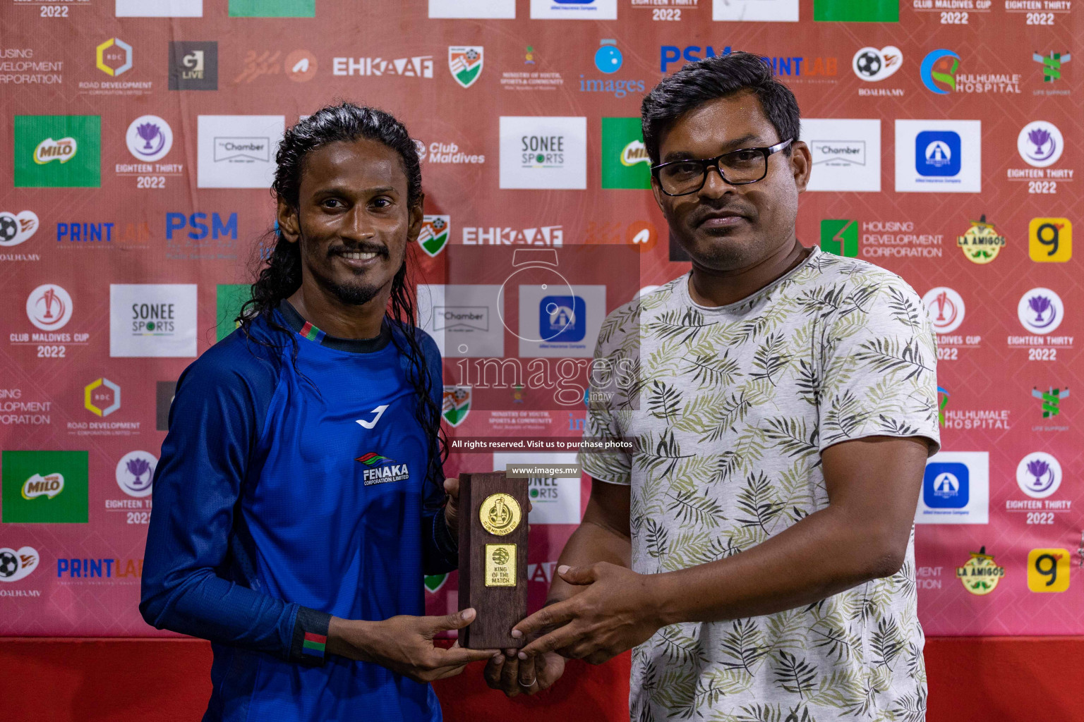 Team Fenaka vs United BML in Club Maldives Cup 2022 was held in Hulhumale', Maldives on Sunday, 9th October 2022. Photos: Ismail Thoriq / images.mv