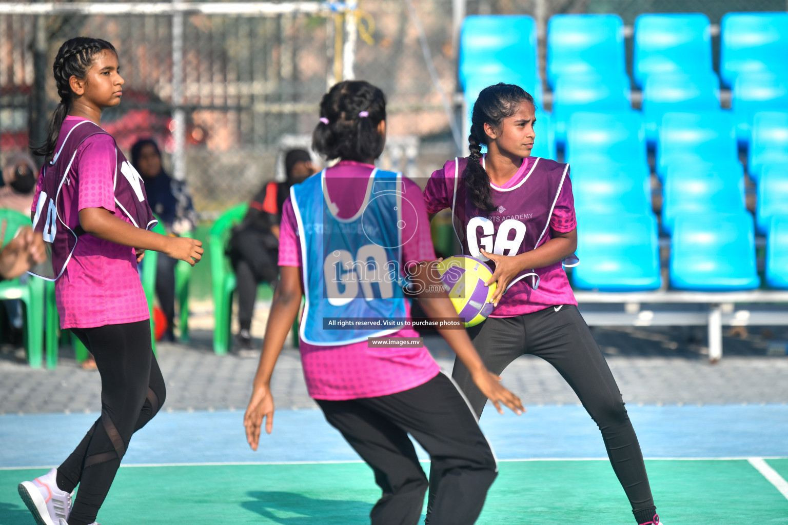 Day 1 of Junior Netball Championship 2022 on 5 March 2022 held in Male', Maldives. Photos by Nausham Waheed.