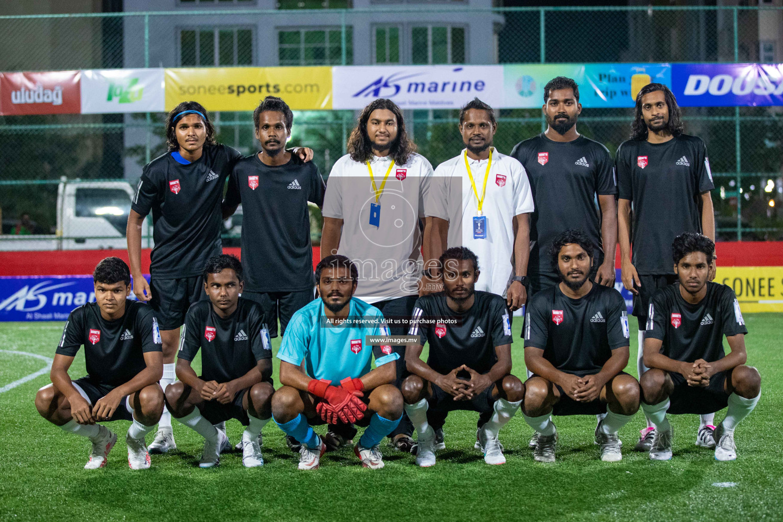 ADh. Hangnaameedhoo vs ADh. Dhagethi in Day 7 of Golden Futsal Challenge 2023 on 11 February 2023 in Hulhumale, Male, Maldives