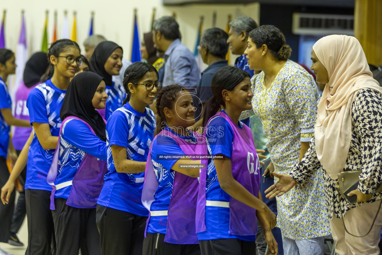 Day 11 of 24th Interschool Netball Tournament 2023 was held in Social Center, Male', Maldives on 6th November 2023. Photos: Mohamed Mahfooz Moosa / images.mv