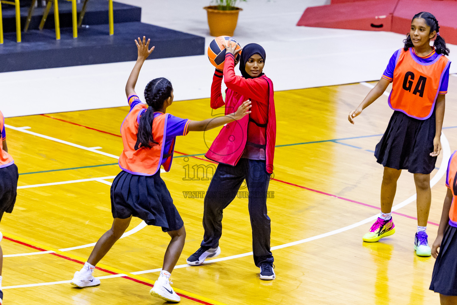 Day 2 of 25th Inter-School Netball Tournament was held in Social Center at Male', Maldives on Saturday, 10th August 2024. Photos: Nausham Waheed / images.mv