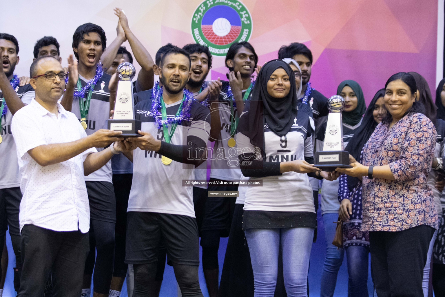 Maldives National University and Villa College in the final of Inter College Volleyball Tournament 2019 (Boys division) in Male', Maldives on Saturday, 30th March 2019 Photos: Shuaadh Abdul Sattar / images.mv