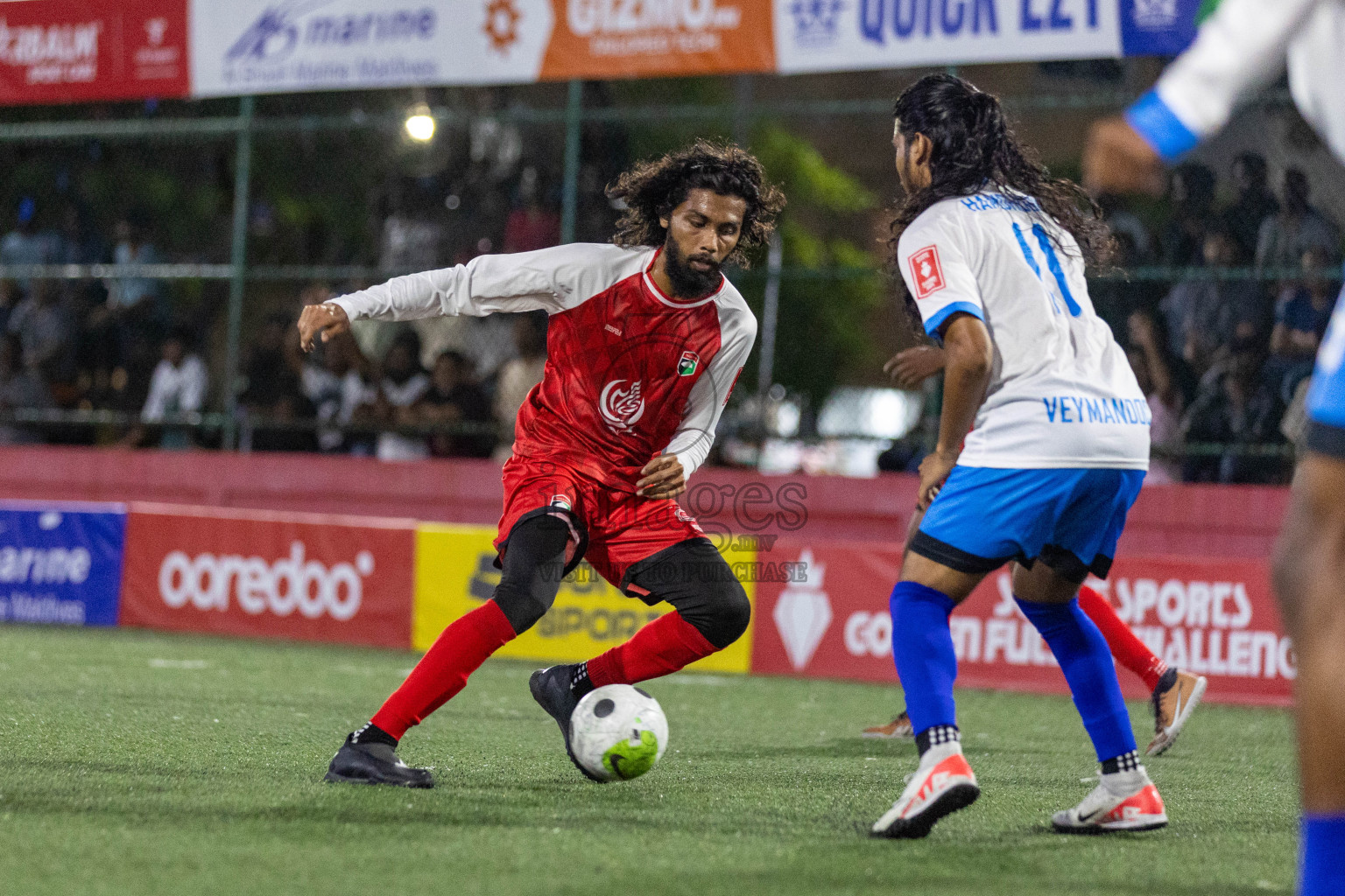 Th Madifushi vs Th Veymandoo in Day 20 of Golden Futsal Challenge 2024 was held on Saturday , 3rd February 2024 in Hulhumale', Maldives Photos: Nausham Waheed / images.mv