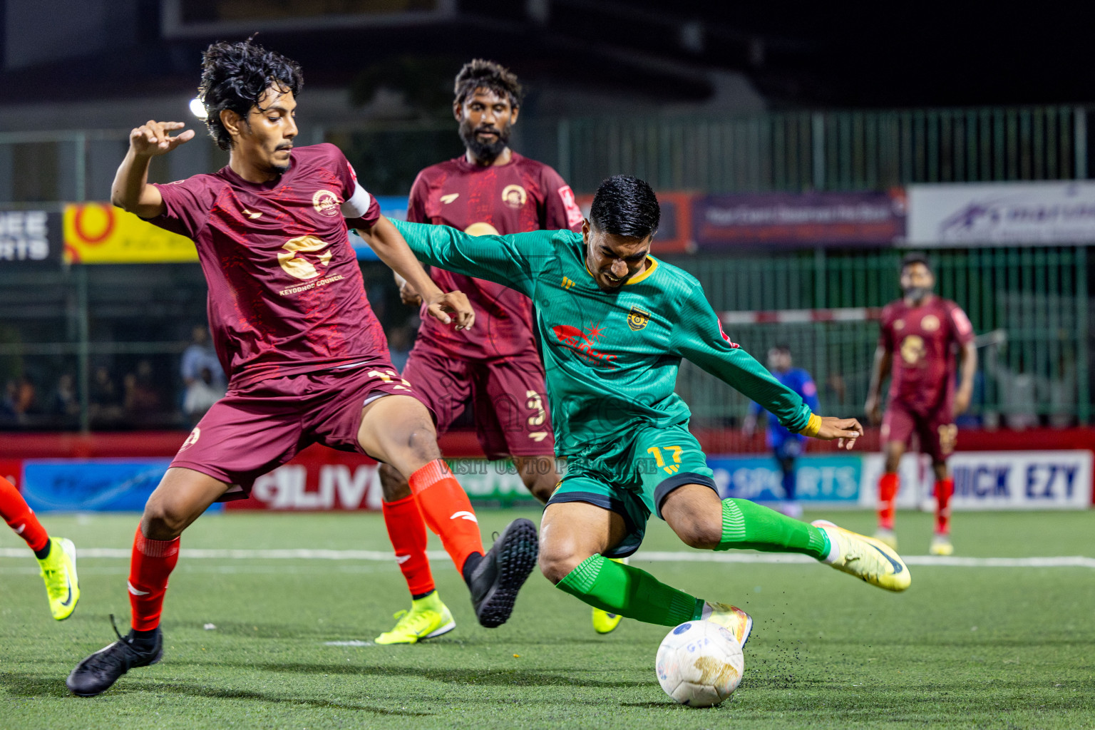 V Keyodhoo vs Adh Mandhoo in Zone round Day 27 of Golden Futsal Challenge 2025 was held on Friday , 31st January 2025, in Hulhumale', Maldives. Photos: Nausham Waheed / images.mv