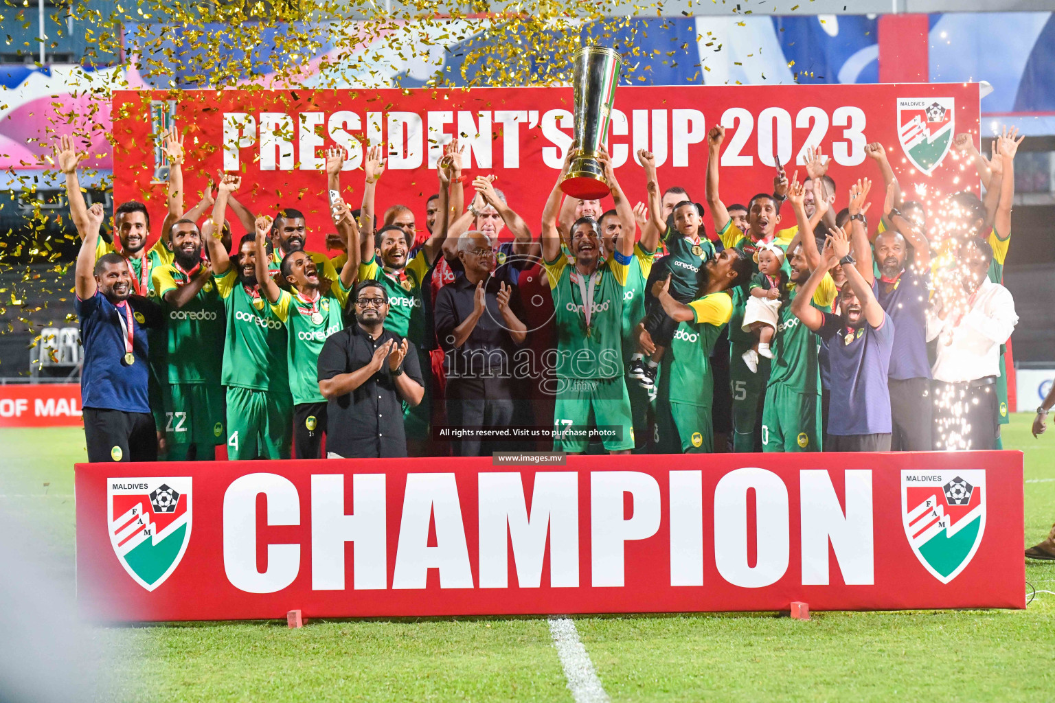 President's Cup 2023 Final - Maziya Sports & Recreation vs Club Eagles, held in National Football Stadium, Male', Maldives  Photos: Nausham Waheed/ Images.mv