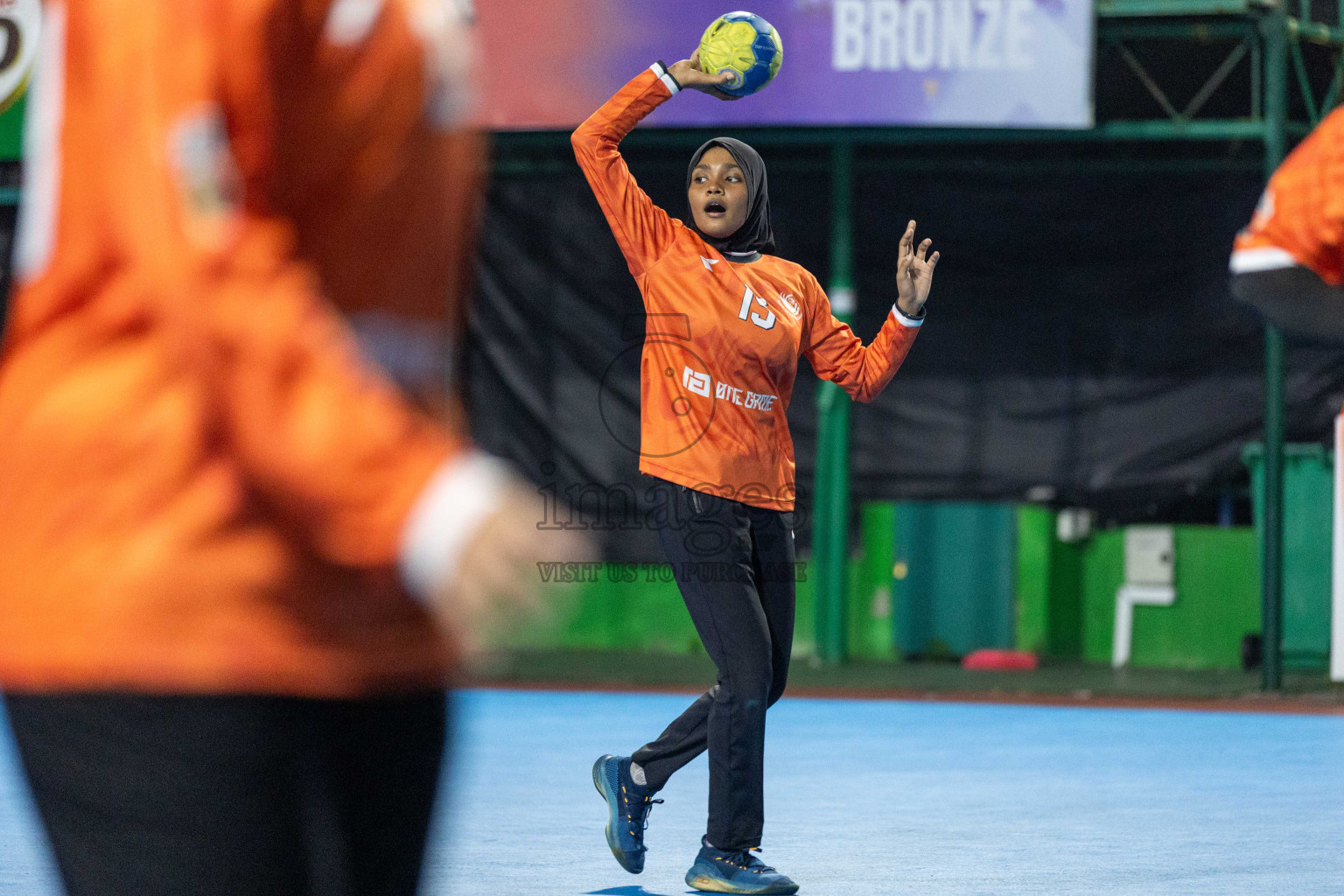 Day 16 of 10th National Handball Tournament 2023, held in Handball ground, Male', Maldives on Wednesday, 13th December 2023 Photos: Nausham Waheed/ Images.mv