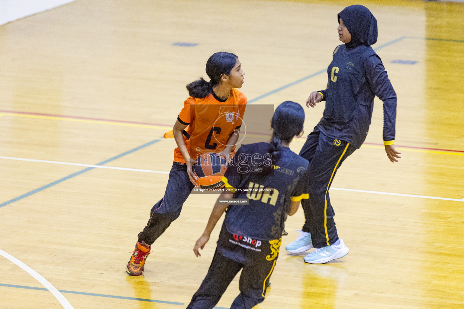 Day6 of 24th Interschool Netball Tournament 2023 was held in Social Center, Male', Maldives on 1st November 2023. Photos: Nausham Waheed / images.mv