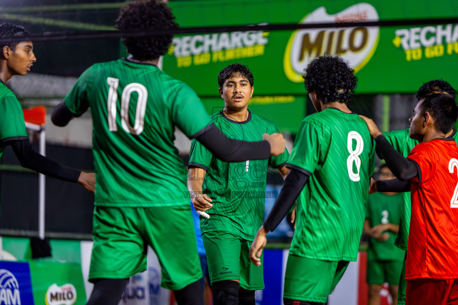 Sports Club Vision vs Sports Club Dhirun in the Bronze Match of Milo National Junior Volleyball Championship 2025 Men's Division was held on Saturday, 29th November 2025 at Ekuveni Turf Court Male', Maldives. Photos: Nausham Waheed / images.mv