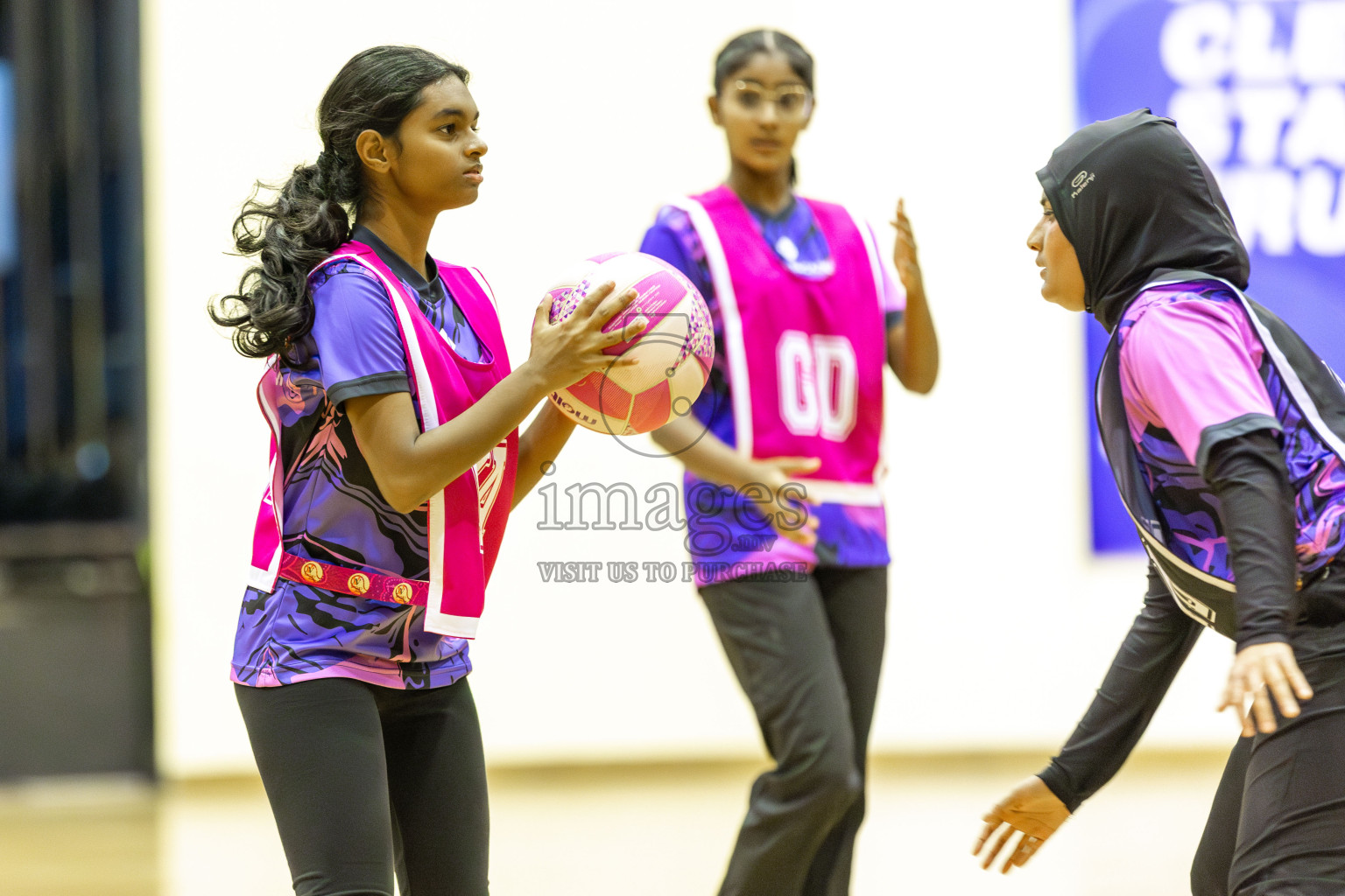 N Sports Academy B vs N Sports Academy A in Day 6 of 3rd Netball Junior Championship, held at Social Center on Friday 24th January 2025 . Photos: Shuu Abdul Sattar / images.mv