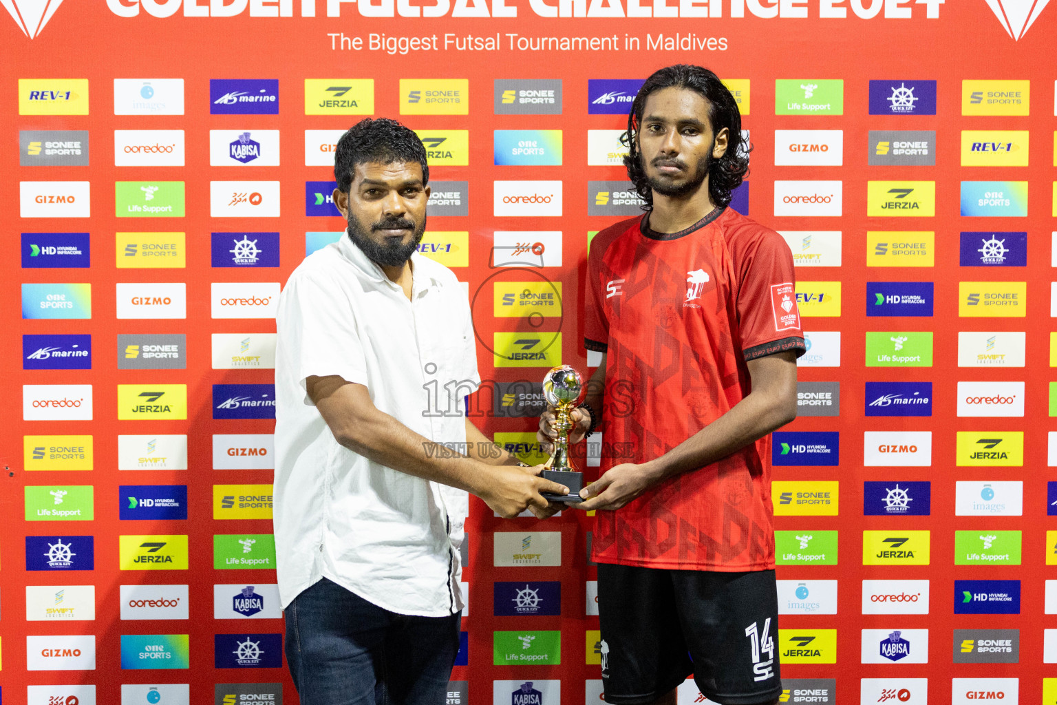 ADh Dhangethi VS ADh Kunburudhoo in Day 12 of Golden Futsal Challenge 2024 was held on Friday, 26th January 2024, in Hulhumale', Maldives Photos: Nausham Waheed / images.mv