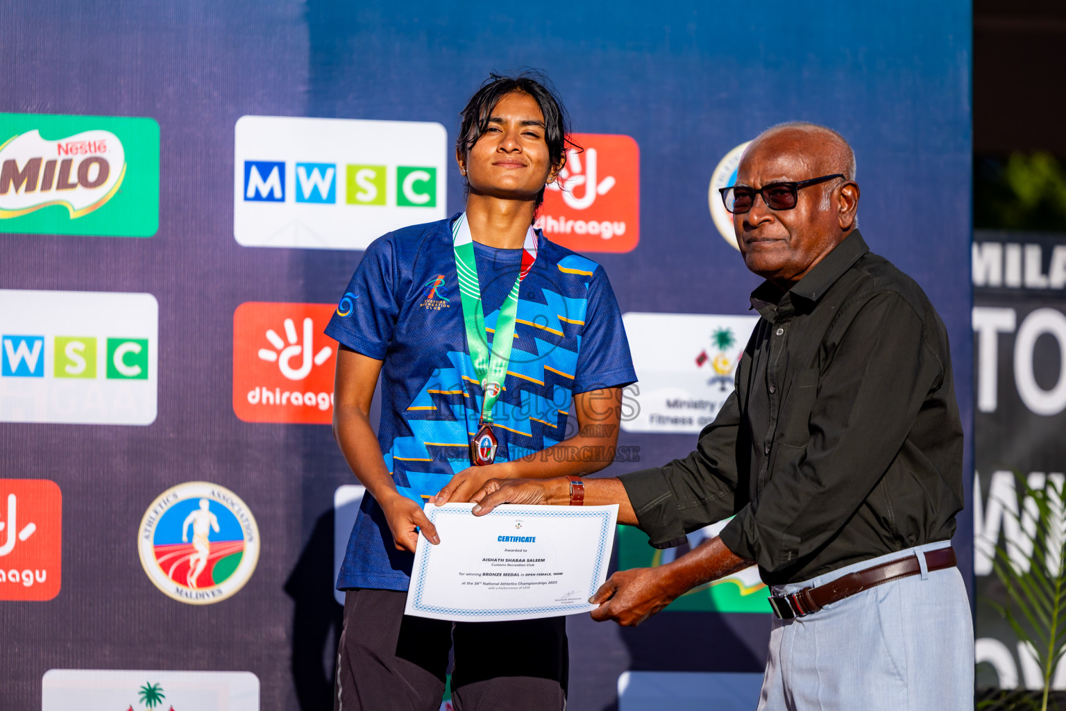 Day 3 of National Athletics Championship 2025 was held at Ekuveni Running Ground in Male', Maldives on Saturday, 16th August 2025. Photos: Nausham Waheed / images.mv
