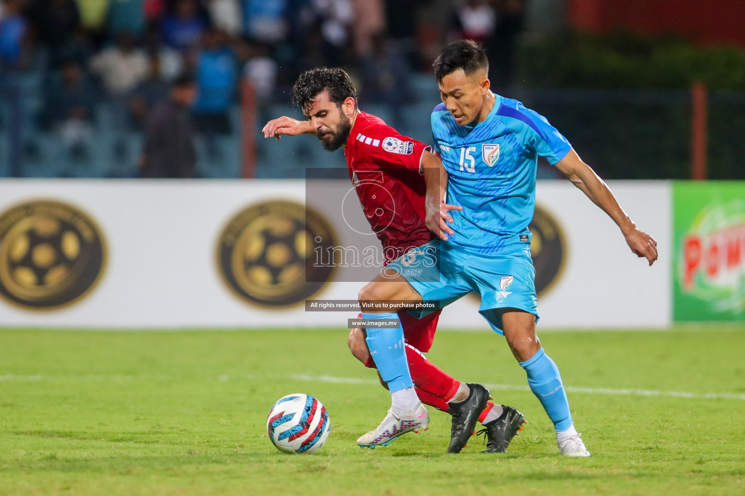 Lebanon vs India in the Semi-final of SAFF Championship 2023 held in Sree Kanteerava Stadium, Bengaluru, India, on Saturday, 1st July 2023. Photos: Hassan Simah / images.mv