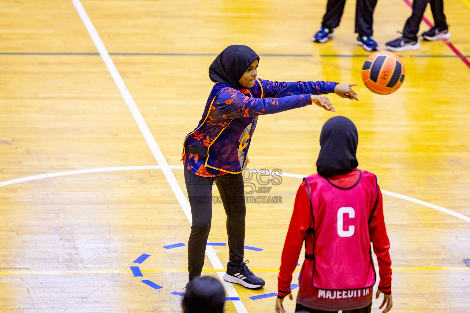 Day 8 of 25th Inter-School Netball Tournament was held in Social Center at Male', Maldives on Sunday, 18th August 2024. Photos: Nausham Waheed / images.mv