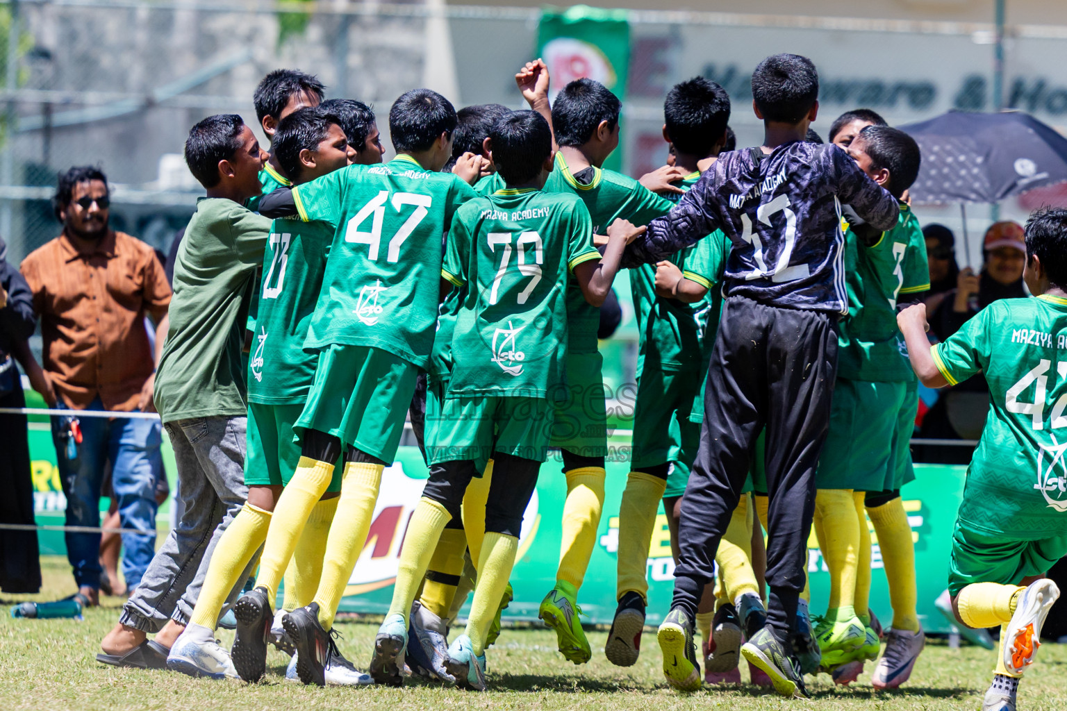 Day 3 of MILO Academy Championship 2025 (U-12) was held at Henveiru Stadium in Male', Maldives on Saturday, 3rd May 2025. Photos: Nausham Waheed / images.mv