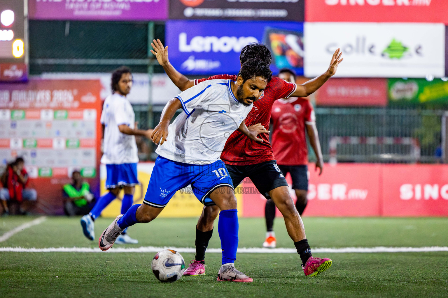 TEAM MMA vs CLUB 220 in the Semi-finals of Club Maldives Classic 2024 held in Rehendi Futsal Ground, Hulhumale', Maldives on Tuesday, 19th September 2024. 
Photos: Nausham Waheed / images.mv