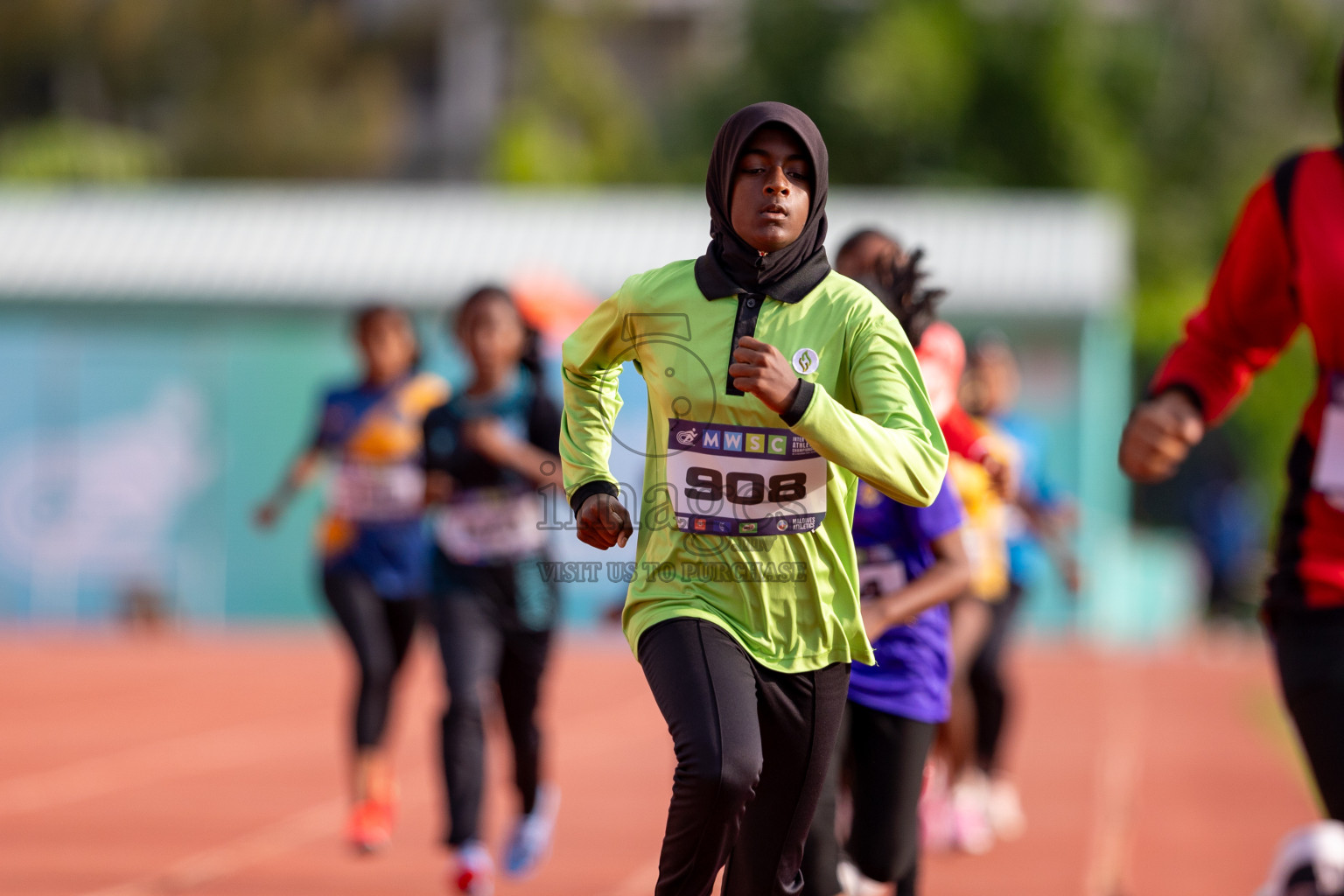 Day 3 of MWSC Interschool Athletics Championships 2024 held in Hulhumale Running Track, Hulhumale, Maldives on Monday, 11th November 2024. 
Photos by: Hassan Simah / Images.mv