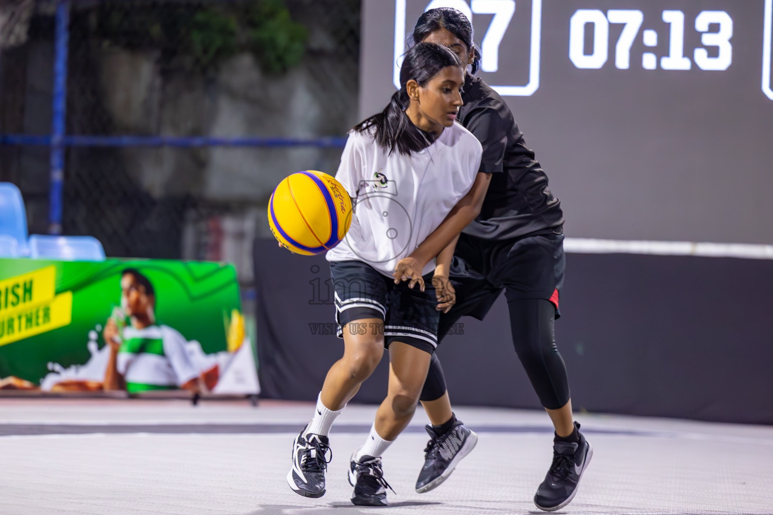 Day 1 of MILO Ramadan 3x3 Challenge 2024 was held in Ekuveni Outdoor Basketball Court at Male', Maldives on Tuesday, 12th March 2024. 
Photos: Ismail Thoriq / images.mv