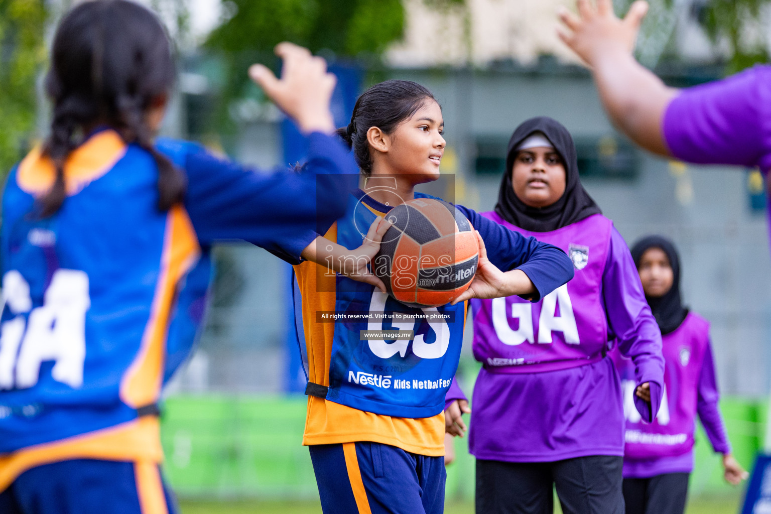 Day 1 of Nestle' Kids Netball Fiesta 2023 held in Henveyru Stadium, Male', Maldives on Thursday, 30th November 2023. Photos by Nausham Waheed / Images.mv