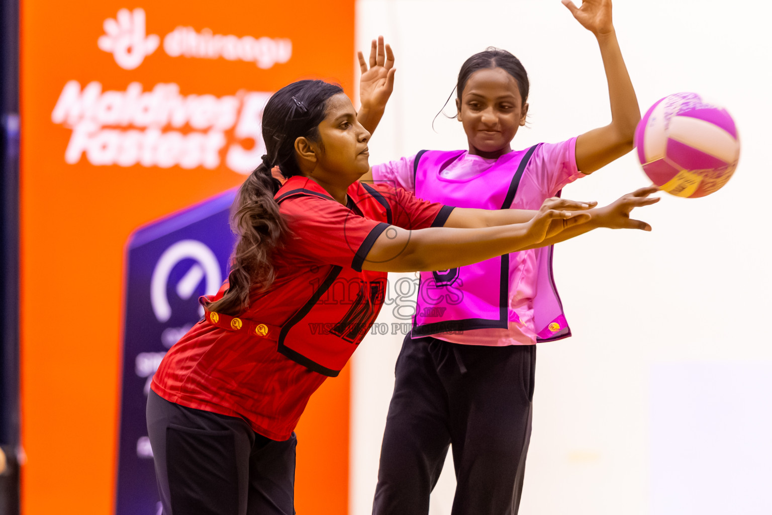 C Matrix vs Xenith SC in Day 7 of 24th Milo Netball Association Championship was held in Social Center at Male', Maldives on Sunday, 7th September 2025. Photos: Nausham Waheed / images.mv