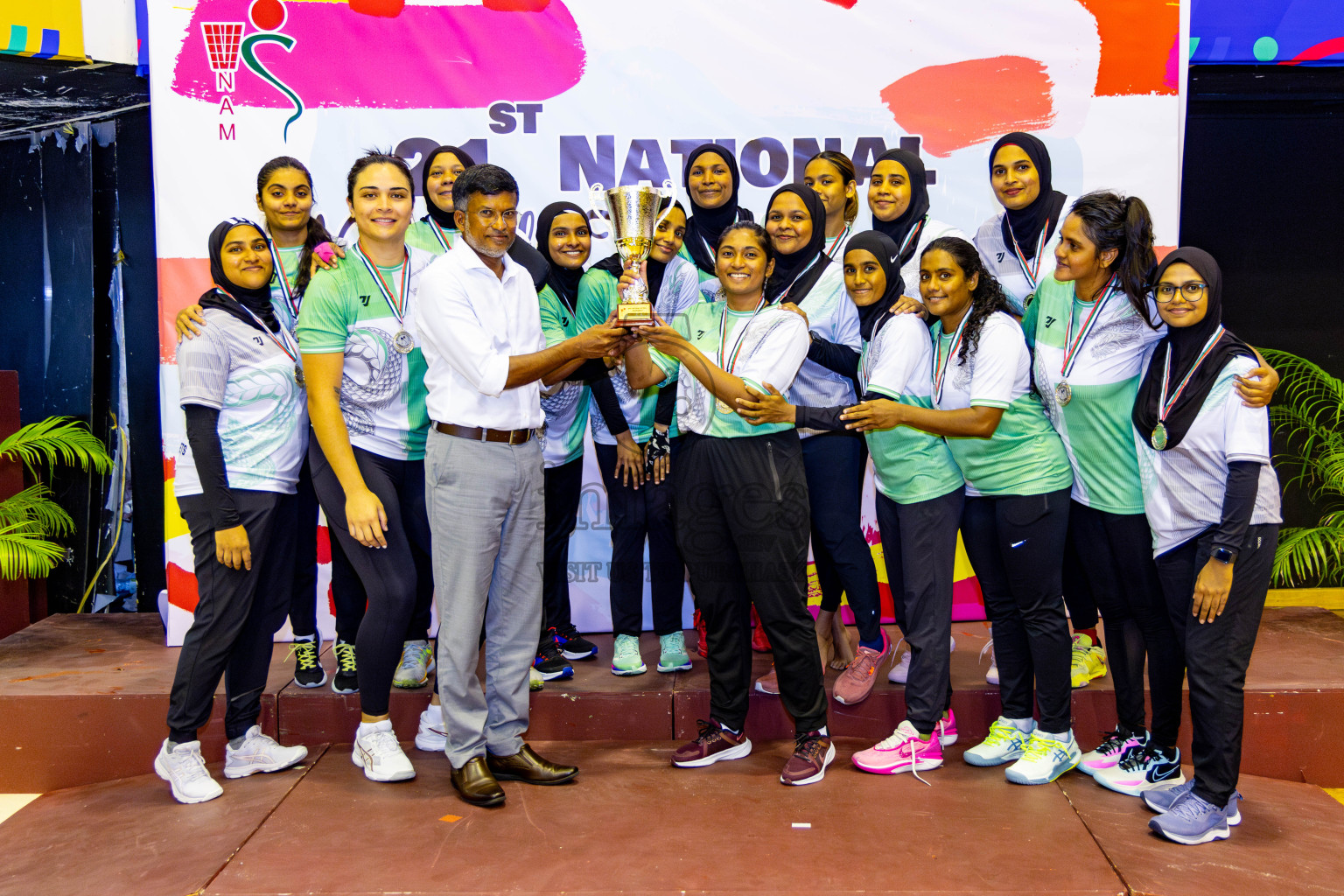 Club Matrix vs Club Green Streets in Final of 21st National Netball Tournament was held in Social Canter at Male', Maldives on Wednesday, 22nd May 2024. Photos: Nausham Waheed / images.mv