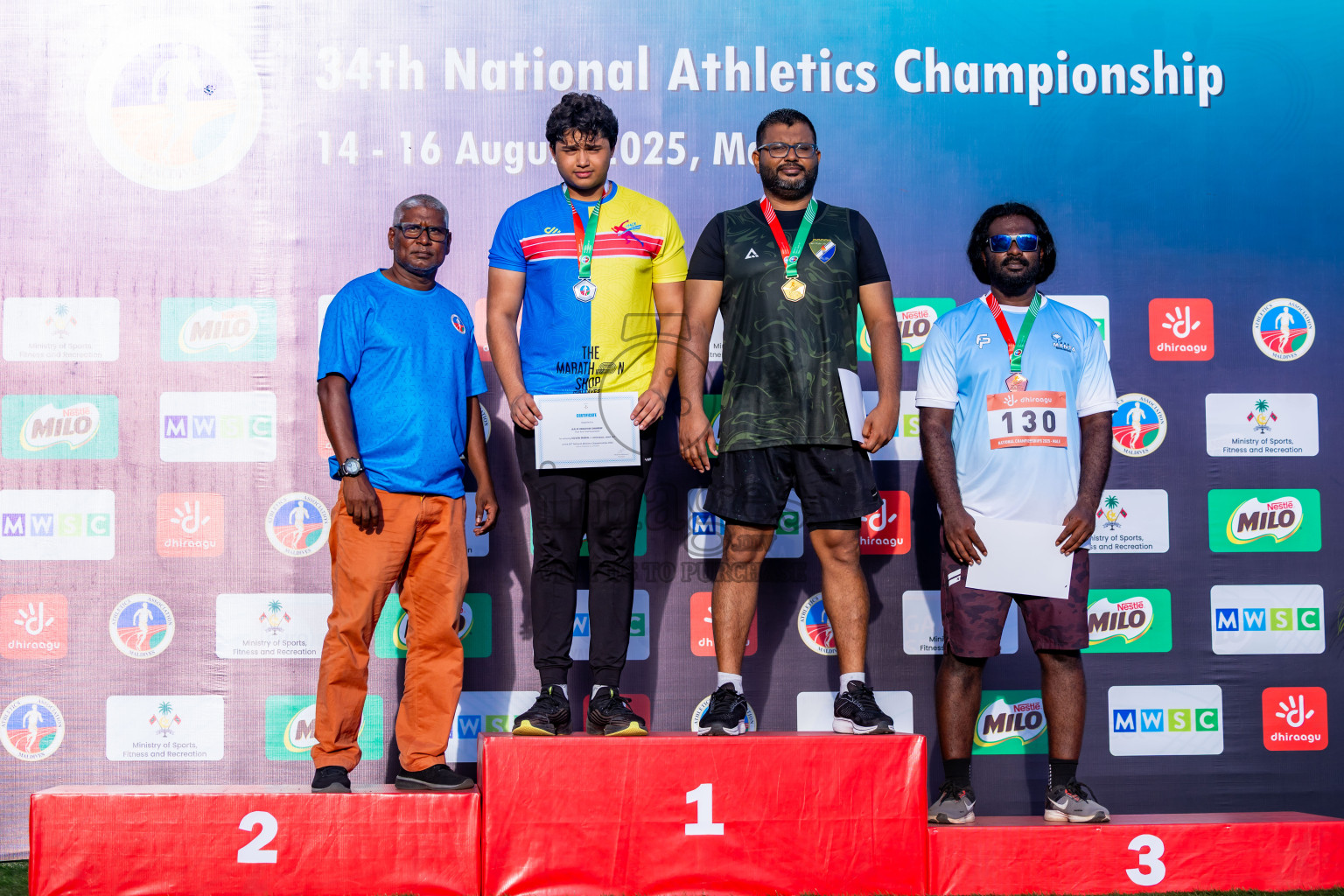 Day 3 of National Athletics Championship 2025 was held at Ekuveni Running Ground in Male', Maldives on Saturday, 16th August 2025. Photos: Nausham Waheed / images.mv