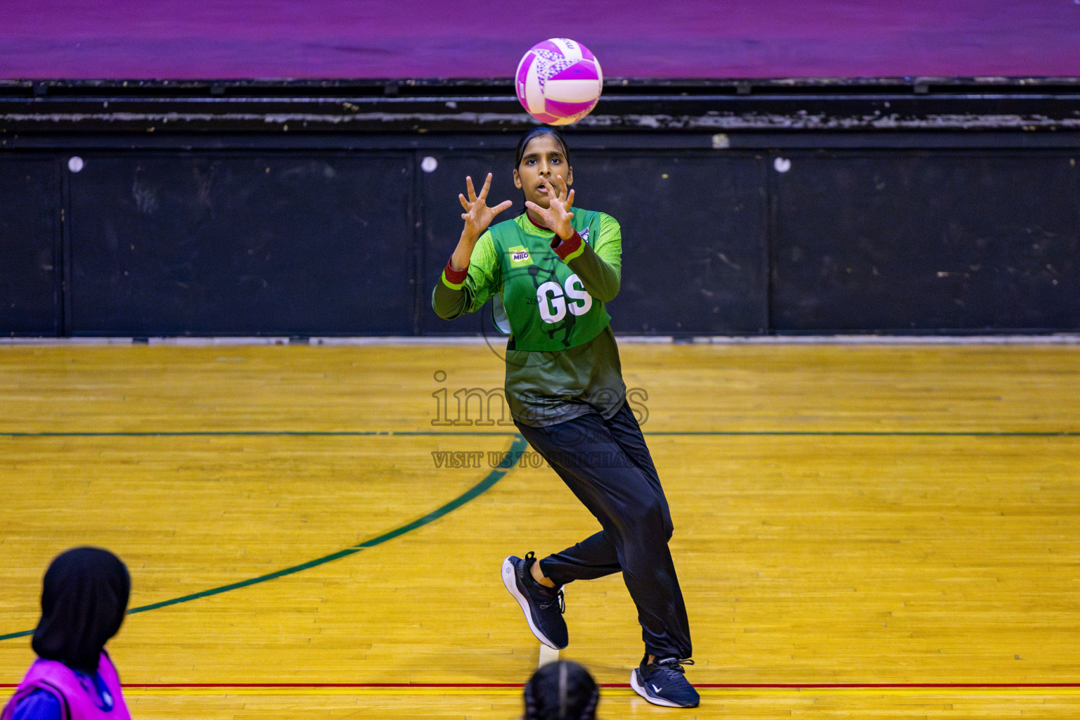 N Sports Acamdemy A vs Fiontti Sports Club in Day 3 of 3rd Netball Junior Championship, held at Social Center on Tuesday, 21st January 2025 . Photos: Nausham Waheed / images.mv