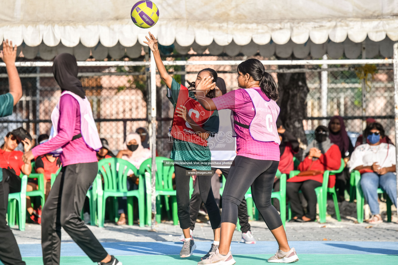 Day 5 of Junior Netball Championship 2022 on 9th March 2022 held in Male', Maldives. Photos by Nausham Waheed