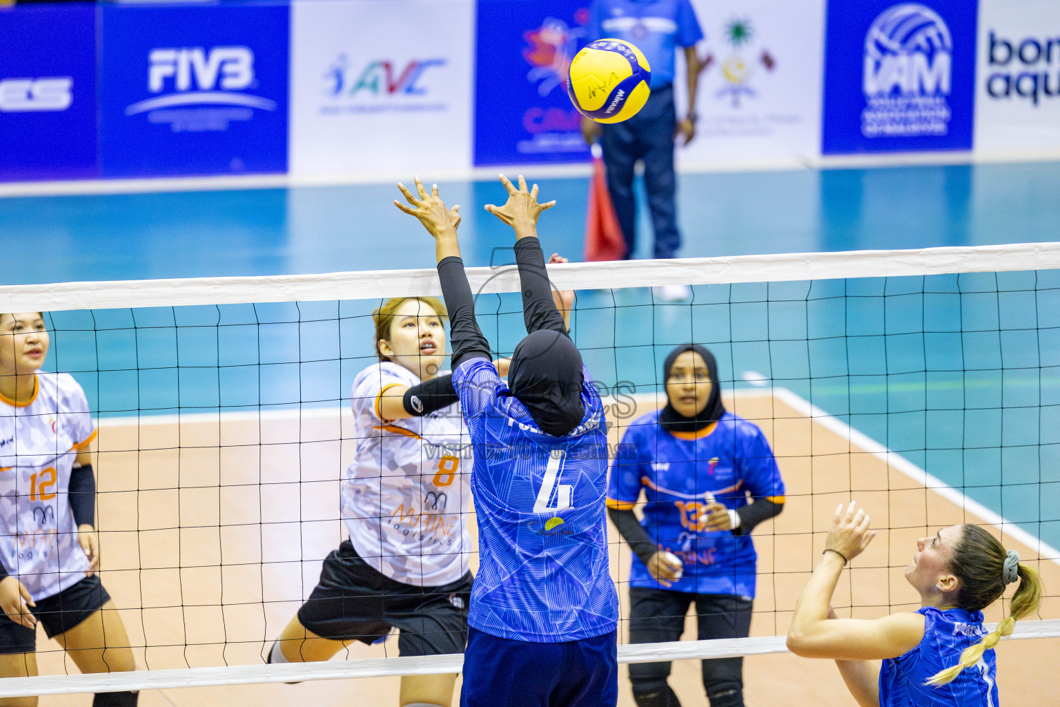 Police Club vs Flexor Sports Club in Day 1 of National Volleyball League 2025 - Women's Division held in Male', Maldives on Saturday, 19th April 2025 at Social Center Indoor Hall Photos 
By: Hassan Simah / images.mv
