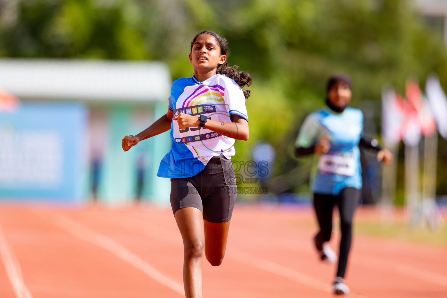 Day 3 of MWSC Interschool Athletics Championships 2024 held in Hulhumale Running Track, Hulhumale, Maldives on Monday, 11th November 2024. 
Photos by: Hassan Simah / Images.mv