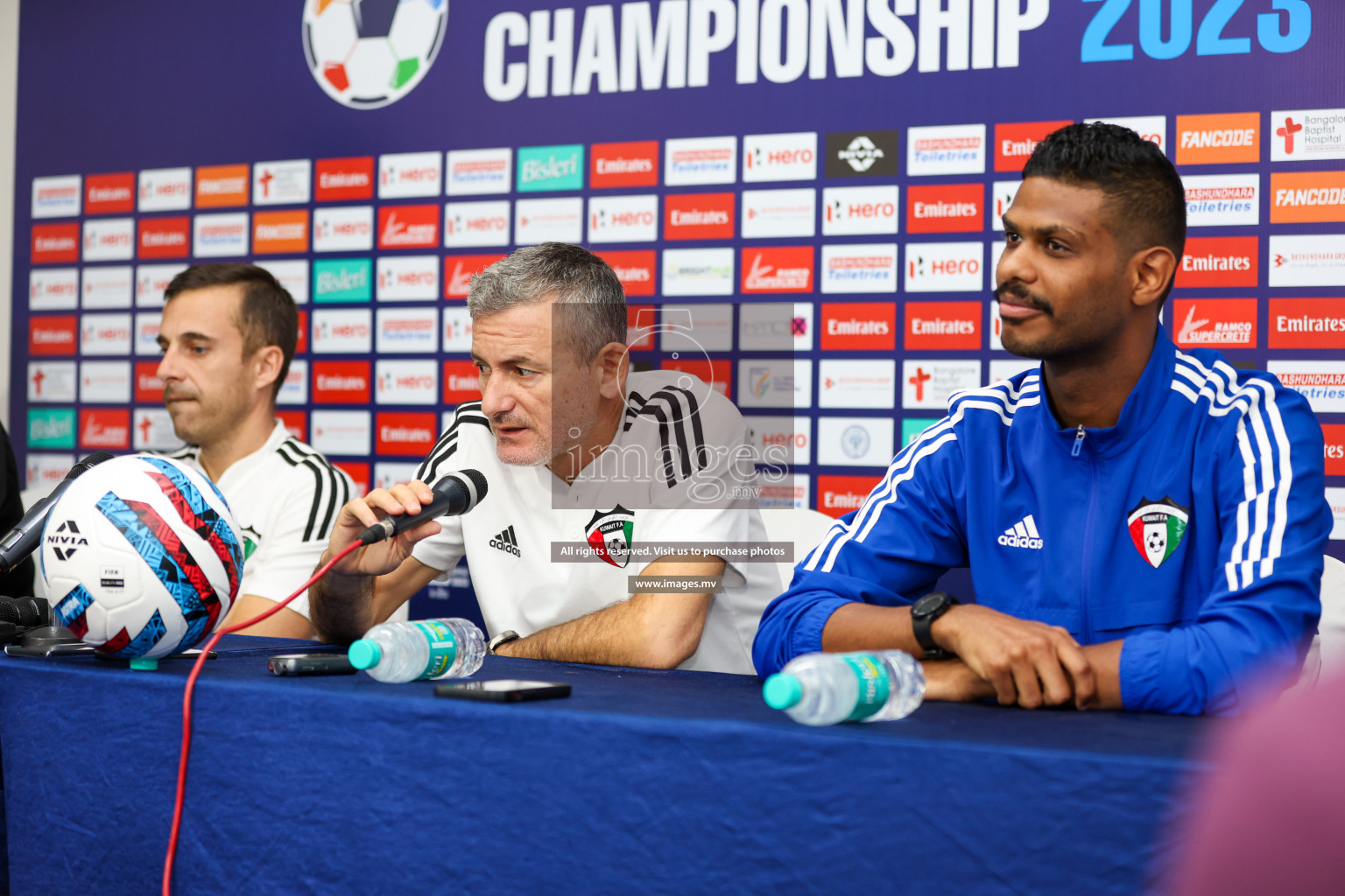 Saff Championship Final Pre-match press conference held in Sree Kanteerava Stadium, Bengaluru, India, on Monday, 3rd July 2023. Photos: Nausham Waheed / images.mv