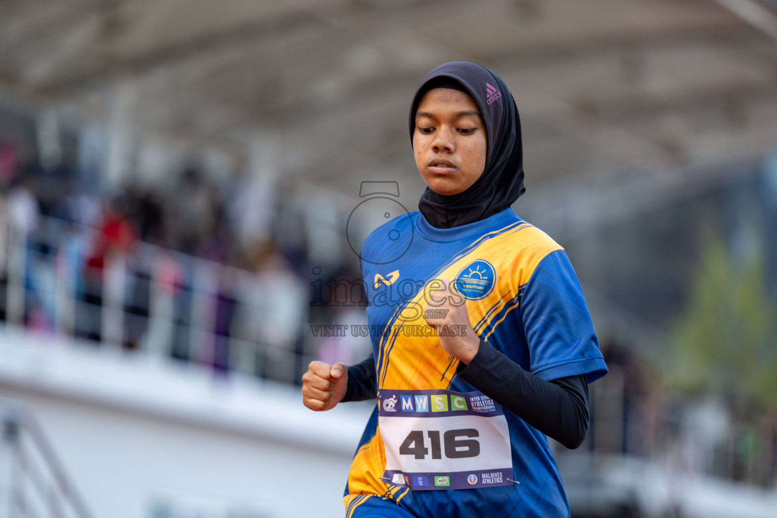 Day 2 of MWSC Interschool Athletics Championships 2024 held in Hulhumale Running Track, Hulhumale, Maldives on Sunday, 10th November 2024. 
Photos by: Hassan Simah / Images.mv