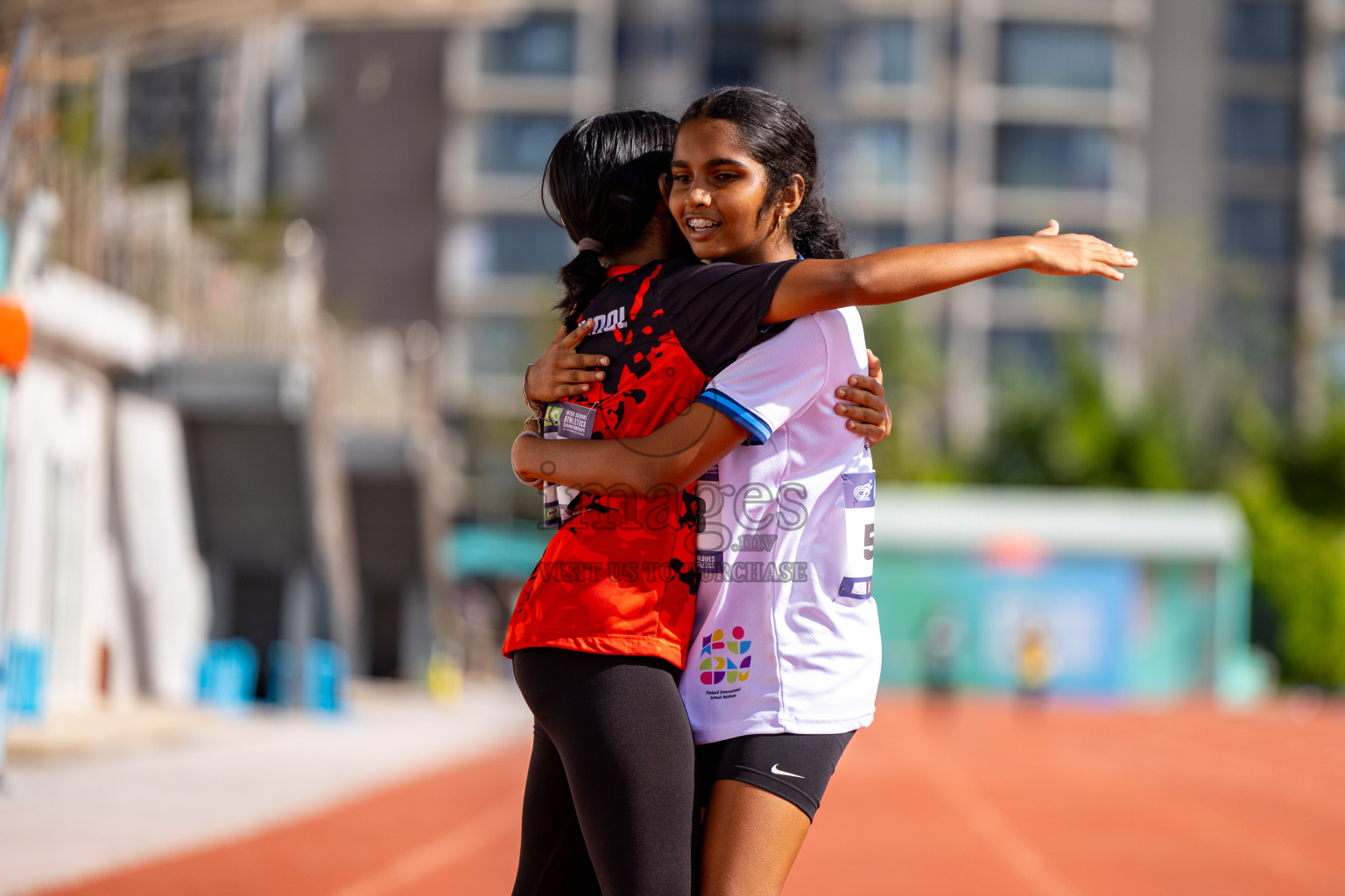 Day 2 of MWSC Interschool Athletics Championships 2024 held in Hulhumale Running Track, Hulhumale, Maldives on Sunday, 10th November 2024. 
Photos by:  Hassan Simah / Images.mv