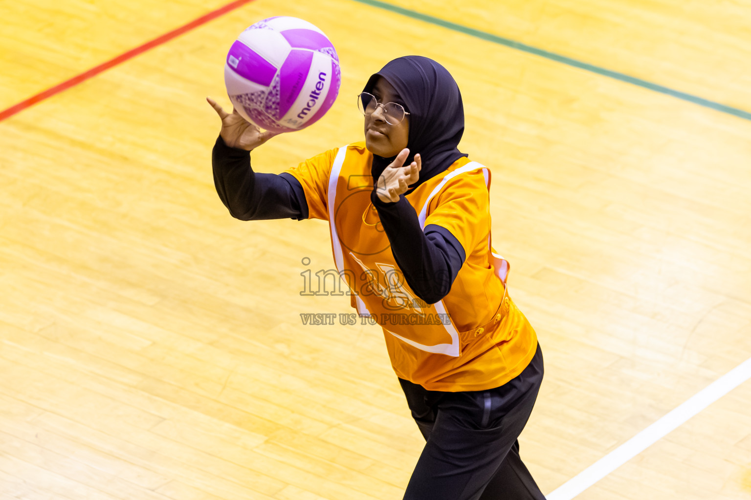SC Skylark vs Youth United SC in Day 5 of 24th Milo Netball Association Championship held in Social Center at Male', Maldives on Friday, 5th September 2025. Photos: Nausham Waheed / images.mv