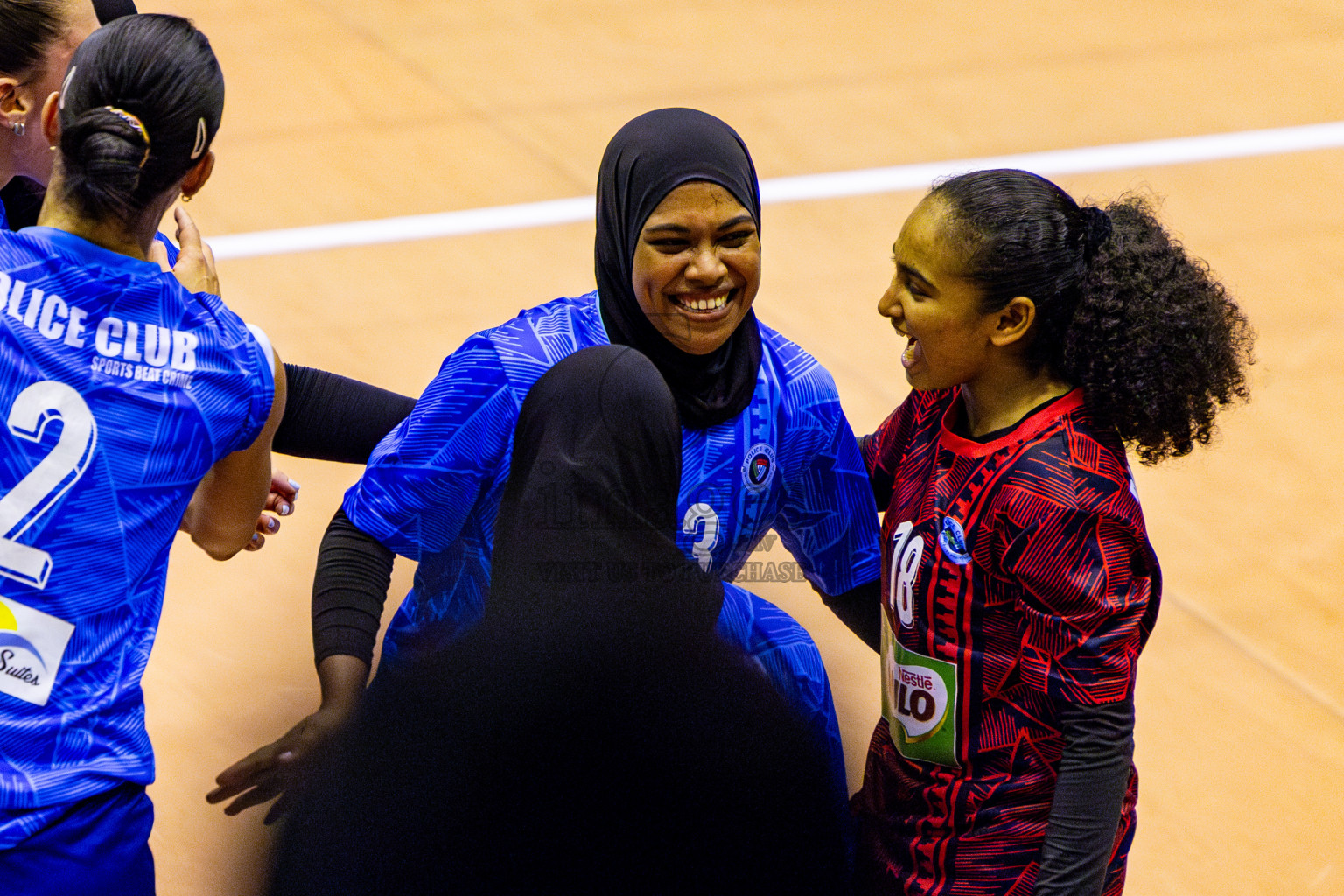 Police Club vs Club Wamco in the Final of Women's Division of National Volleyball Championship 2025 held in Male', Maldives on Sunday, 4th May 2025 at Social Center Indoor Hall Photos By: Nausham Waheed / images.mv