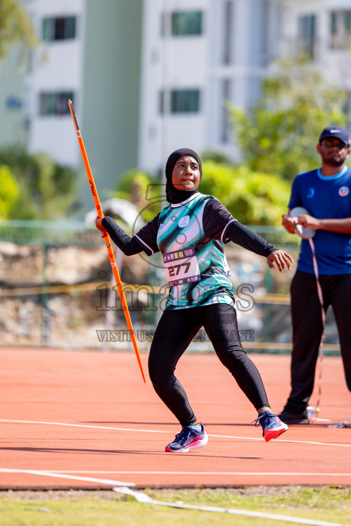 Day 4 of MWSC Interschool Athletics Championships 2024 held in Hulhumale Running Track, Hulhumale, Maldives on Tuesday, 12th November 2024. Photos by: Nausham Waheed / Images.mv