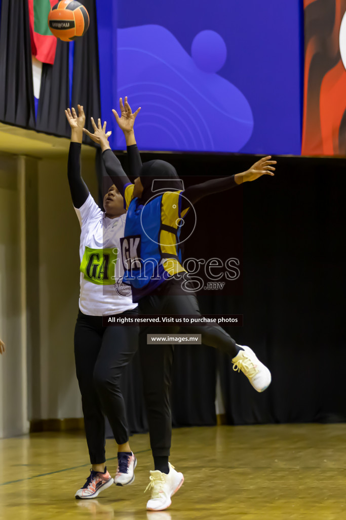 Club Green Streets vs KYRS in the Milo National Netball Tournament 2022 on 21 July 2022, held in Social Center, Male', Maldives. Photographer: Shuu / Images.mv