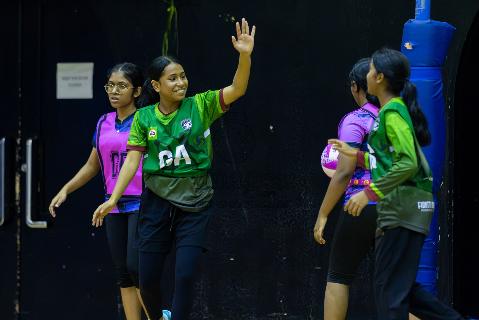 N Sports Academy B vs FIONTI Sports Club in Day 1 of 3rd Junior Championship - Netball association of Maldives, held at Social Center on 19th January 2025 . Photos by Shuu Abdul Sattar