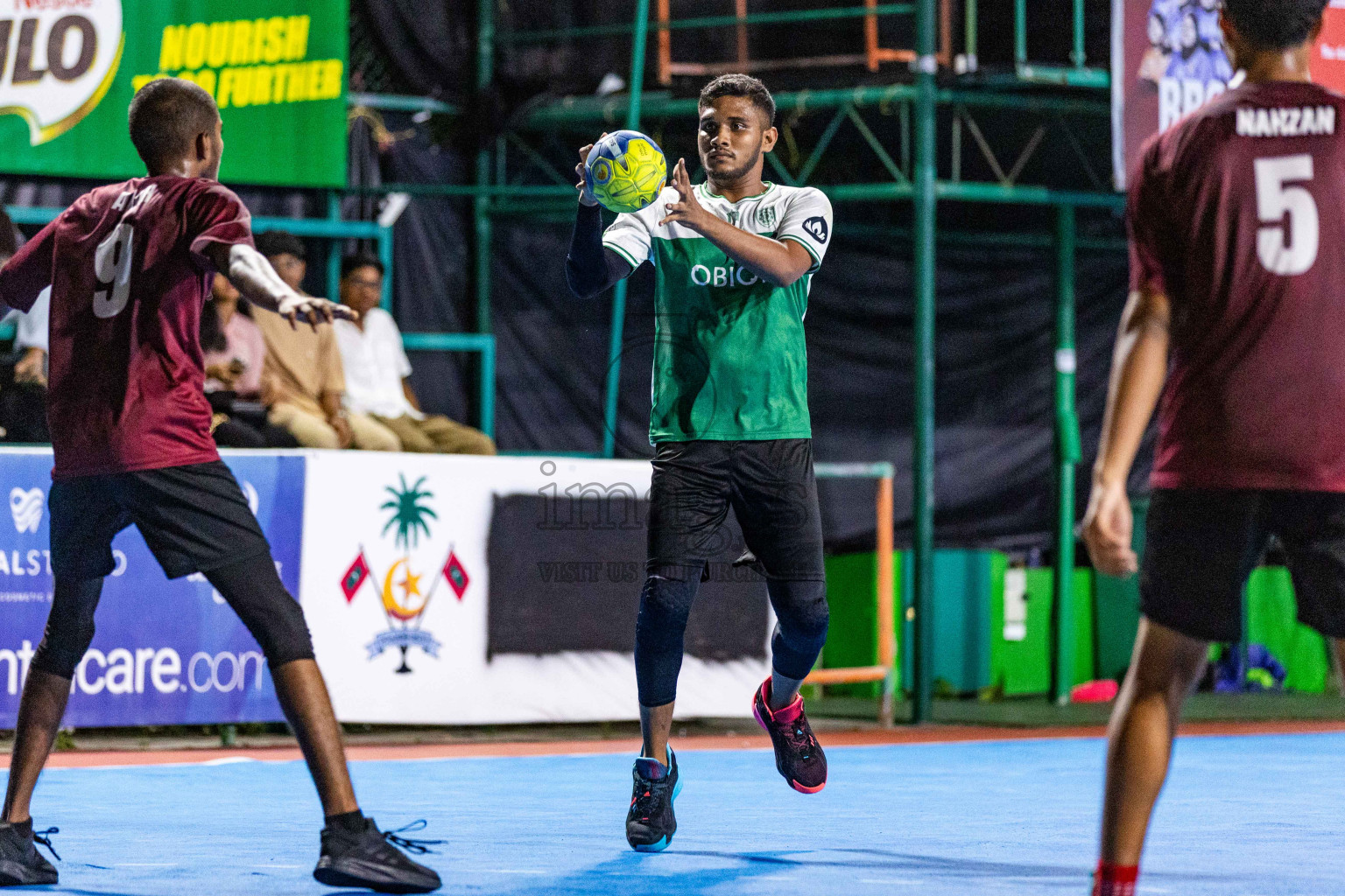 Day 17 of 10th National Handball Tournament 2023, held in Handball ground, Male', Maldives on Friday, 15th December 2023 Photos: Nausham Waheed/ Images.mv