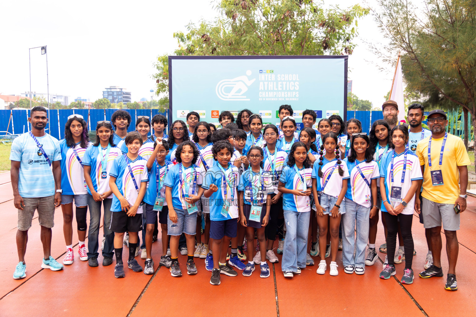 Day 6 of MWSC Interschool Athletics Championships 2024 held in Hulhumale Running Track, Hulhumale, Maldives on Thursday, 14th November 2024. Photos by: Ismail Thoriq / Images.mv