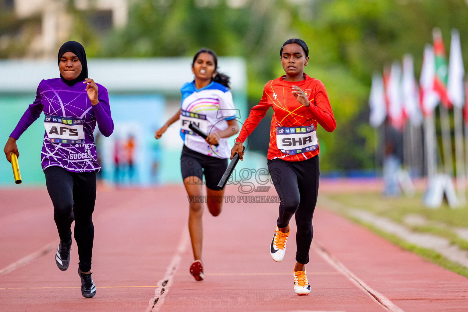 Day 4 of MWSC Interschool Athletics Championships 2024 held in Hulhumale Running Track, Hulhumale, Maldives on Tuesday, 12th November 2024. Photos by: Nausham Waheed / Images.mv