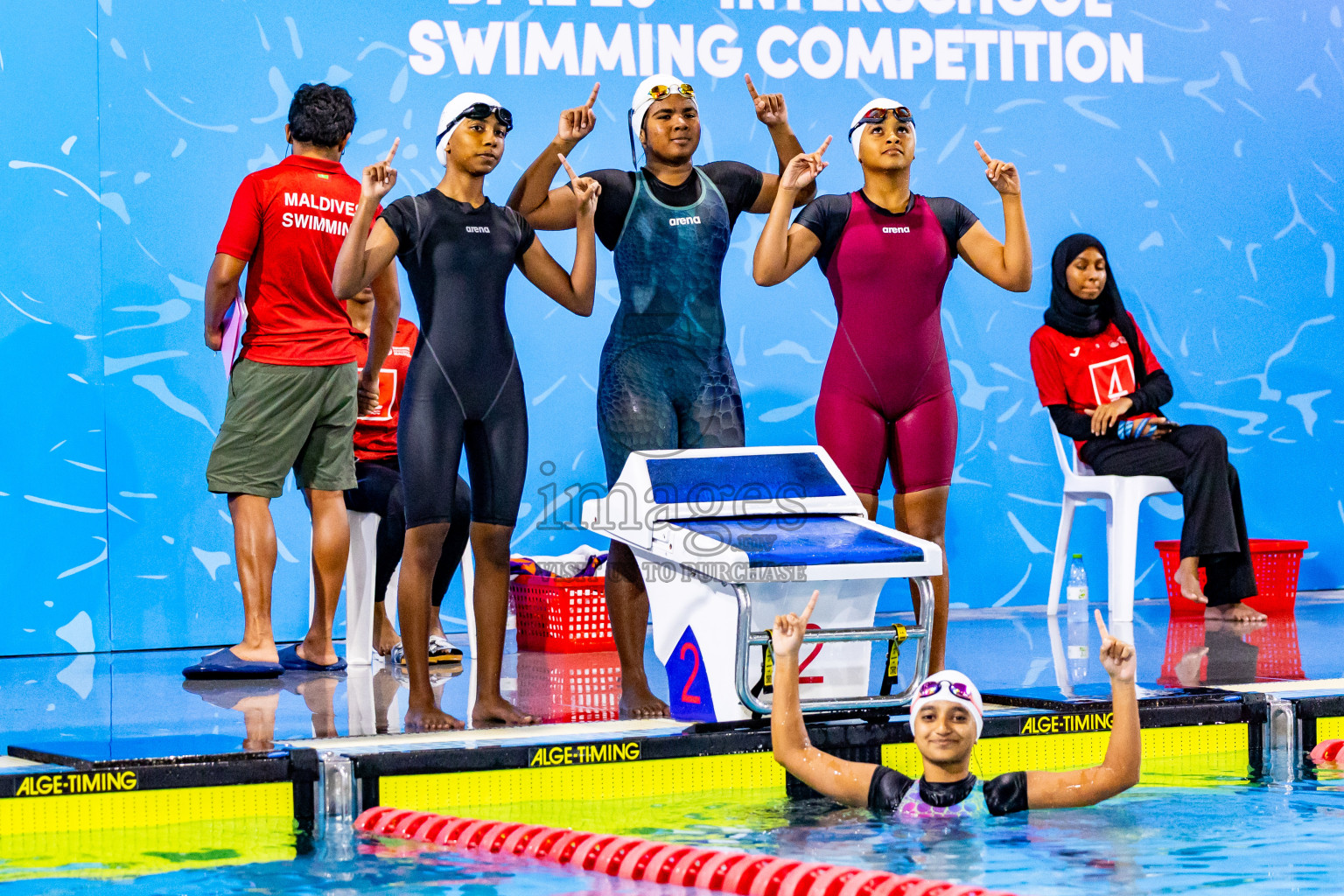 Day 5 of 20th Inter-school Swimming Competition 2024 held in Hulhumale', Maldives on Wednesday, 16th October 2024. Photos: Nausham Waheed / images.mv