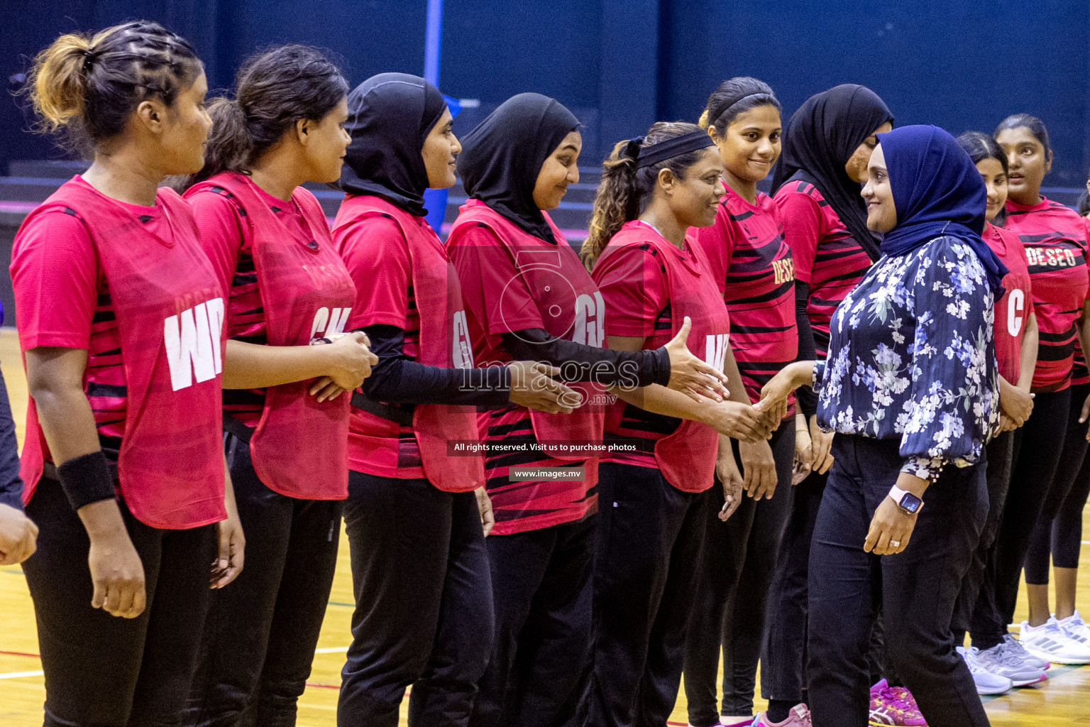 Lorenzo Sports Club vs Vyansa in the Milo National Netball Tournament 2022 on 18 July 2022, held in Social Center, Male', Maldives. Photographer: Shuu, Hassan Simah / Images.mv