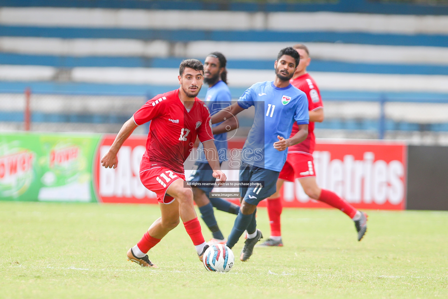 Lebanon vs Maldives in SAFF Championship 2023 held in Sree Kanteerava Stadium, Bengaluru, India, on Tuesday, 28th June 2023. Photos: Nausham Waheed, Hassan Simah / images.mv