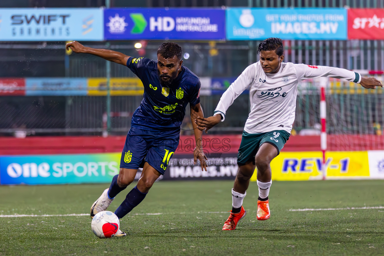 L Maabaidhoo vs L Gan in Day 16 of Golden Futsal Challenge 2024 was held on Tuesday, 30th January 2024, in Hulhumale', Maldives Photos: Ismail Thoriq / images.mv