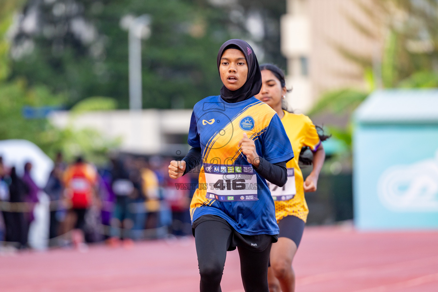 Day 2 of MWSC Interschool Athletics Championships 2024 held in Hulhumale Running Track, Hulhumale, Maldives on Sunday, 10th November 2024. 
Photos by: Hassan Simah / Images.mv